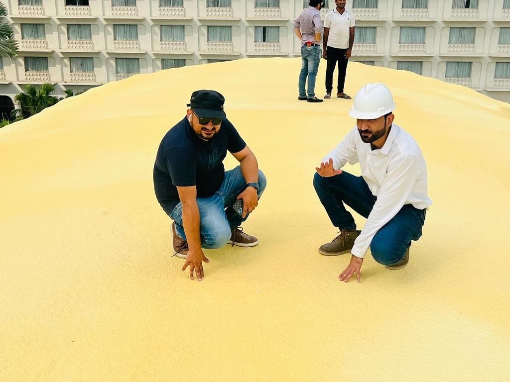 team site inspection of PU foam spray