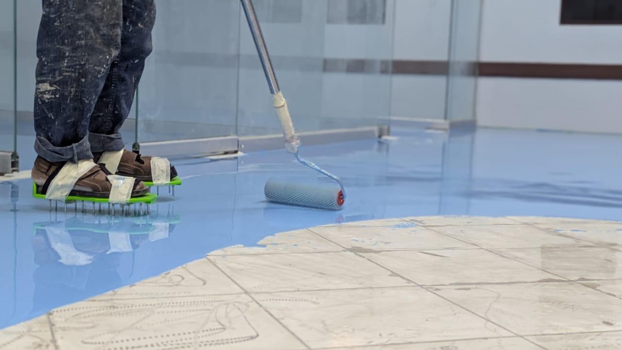 Exposy flooring working on Institute Of Kidney Diseases - IKD
